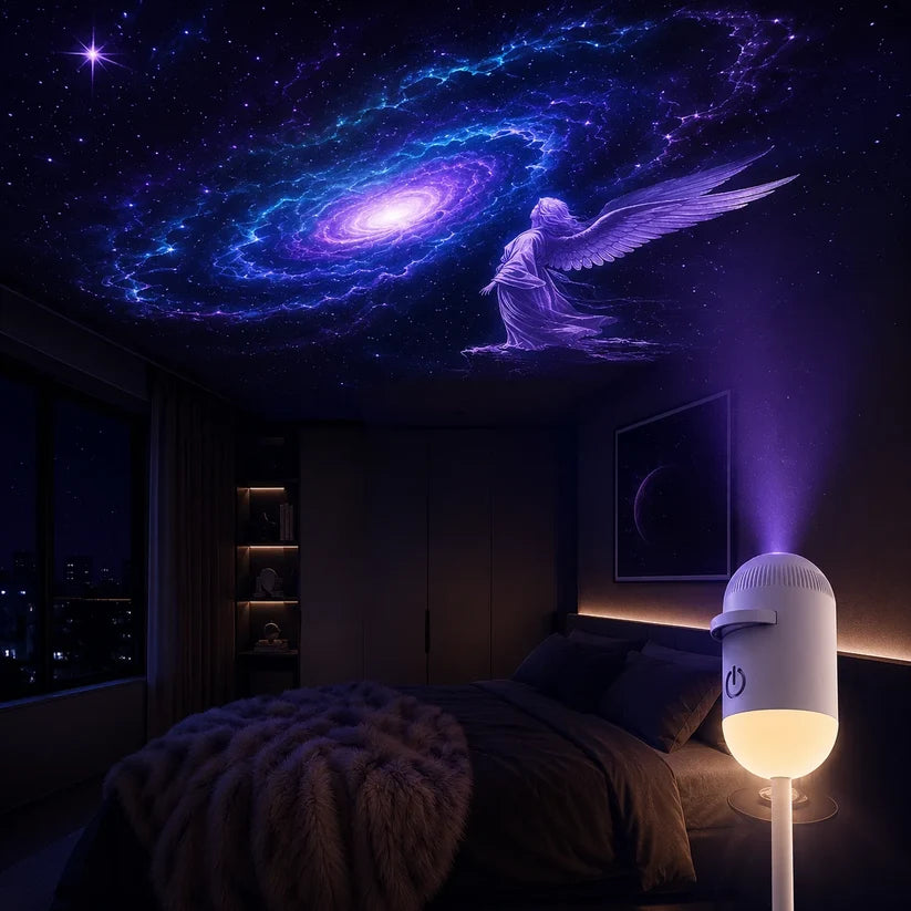 Aurora Galaxy Projection Lamp – Starry Sky LED Night Light ✨