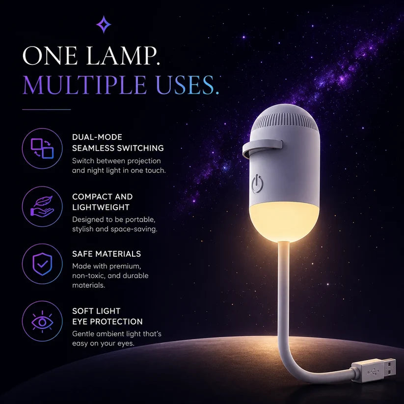 Aurora Galaxy Projection Lamp – Starry Sky LED Night Light ✨