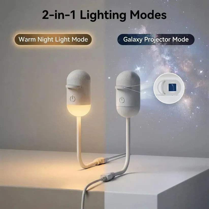 Aurora Galaxy Projection Lamp – Starry Sky LED Night Light ✨